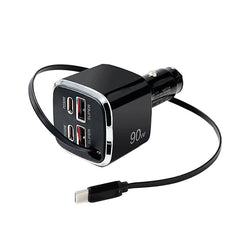 F01 40cm Type-C Cable, PD3.0 and QC3.0 USB Multifunctional Car Charger, F01 (Black), F01 (White)