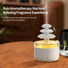 Three-color Lights Ultrasonic Humidifier Cloud Rain Aromatherapy Diffuser, Cloud Rain