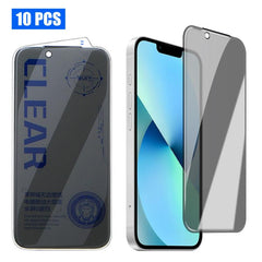 10pcs 3D Curved Zero Edge Borderless Privacy Tempered Glass Film, For iPhone 13 Pro Max, For iPhone 13 Pro, For iPhone 13