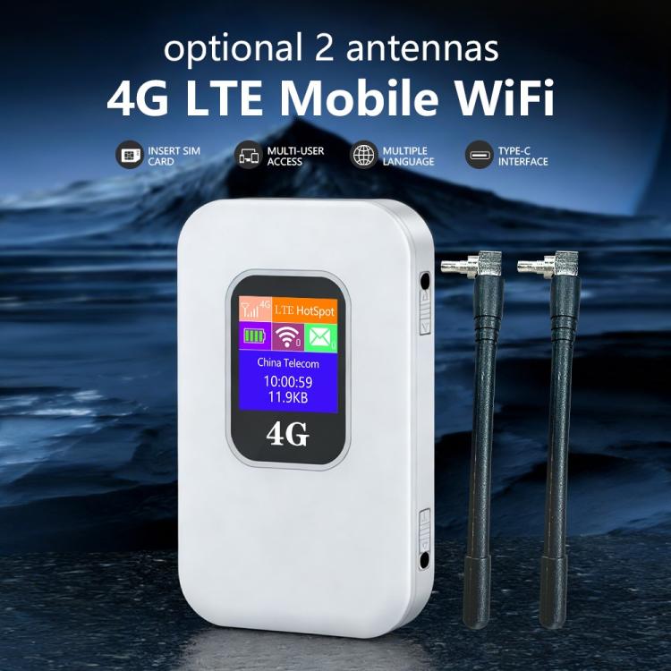 M1-E Eurasian Version 2 Antennas WiFi 6 300Mbps Portable Hotspot 4G LTE Mobile WiFi Router, Eurasian Version 2 Antennas