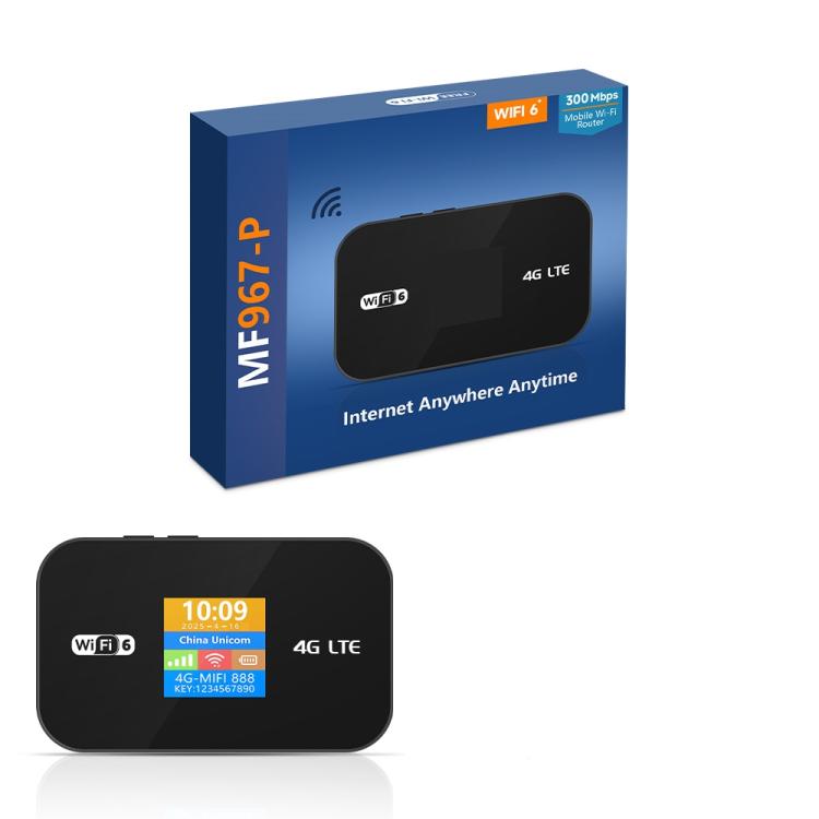 MF967P-E Color Screen 300Mbps Portable Hotspot 4G LTE Mobile WiFi 6 Router Eurasian Version, MF967P-E with Color Screen