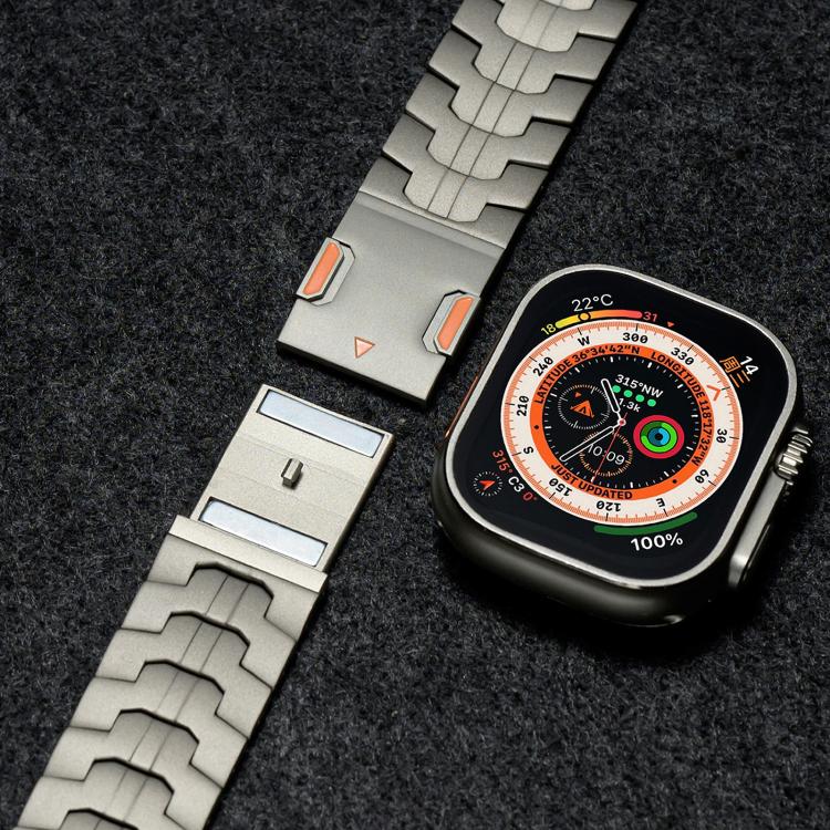 Iron Man Magnetic Titanium Metal Watch Band, For Apple Watch 46mm / 49mm / 45mm / 44mm