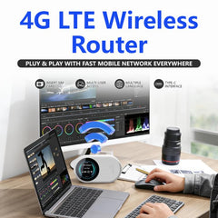 M10 Pro 4G LTE WiFi 6 Portable Wireless Router Mobile Hotspot with Color OLED Display