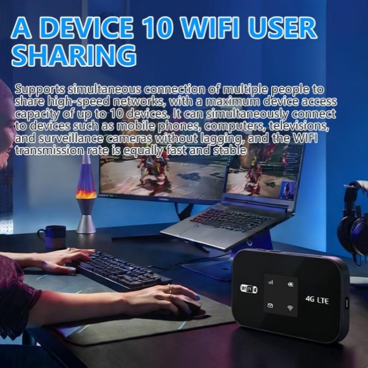 MF967P-E 300Mbps Portable Hotspot 4G LTE Mobile WiFi 6 Router Eurasian Version with Color Light, MF967P-E
