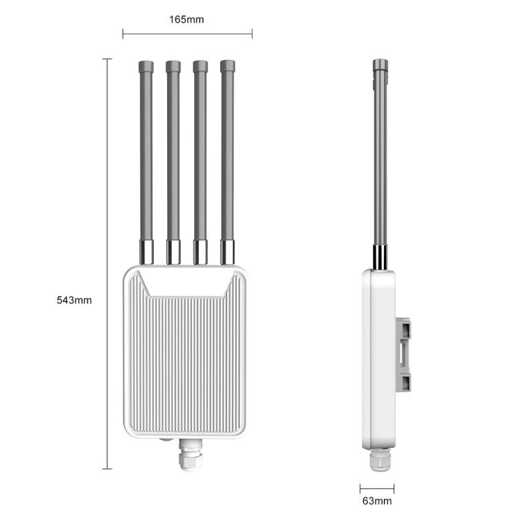 HW3000M AX3000 Outdoor Wireless AP WiFi 6 Dual Band WiFi Router 3000Mbps High Power Modem, US Plug, EU Plug, UK Plug, AU Plug