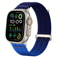 Double-Link Cloud-Feel Breathable Nylon Loop Metal Head Watch Band, For Apple Watch 46mm / 49mm / 45mm / 44mm