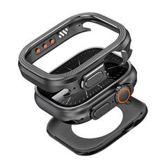 Rhombus Texture Style Metal Watch Protective Case, For Apple Watch Ultra 3 / 2 / 1 49mm