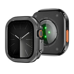 Rhombus Texture Style Metal Watch Protective Case, For Apple Watch Ultra 3 / 2 / 1 49mm