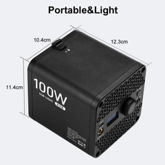VLOGLITE P100RGB 2700K-6500K Rechargeable Studio Lighting Wireless Photography 100W COB Lamp, P100RGB