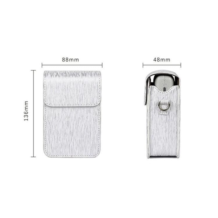 Richwell Brushed Camera Case PU Leather Case for Fujifilm Instax Mini Liplay Instant Camera, Black, White, Gold