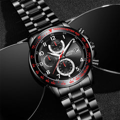 OCHSTIN   6112 Men Multi  Function Watch Fashion Sports Business Calendar Luminous Men Watch Quartz Watch Steel Watch
