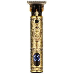 VGR V-228 5W USB Retro Engraving Hair Clipper with LED Digital Display, V-228 (Bronze), V-228 (Silver)