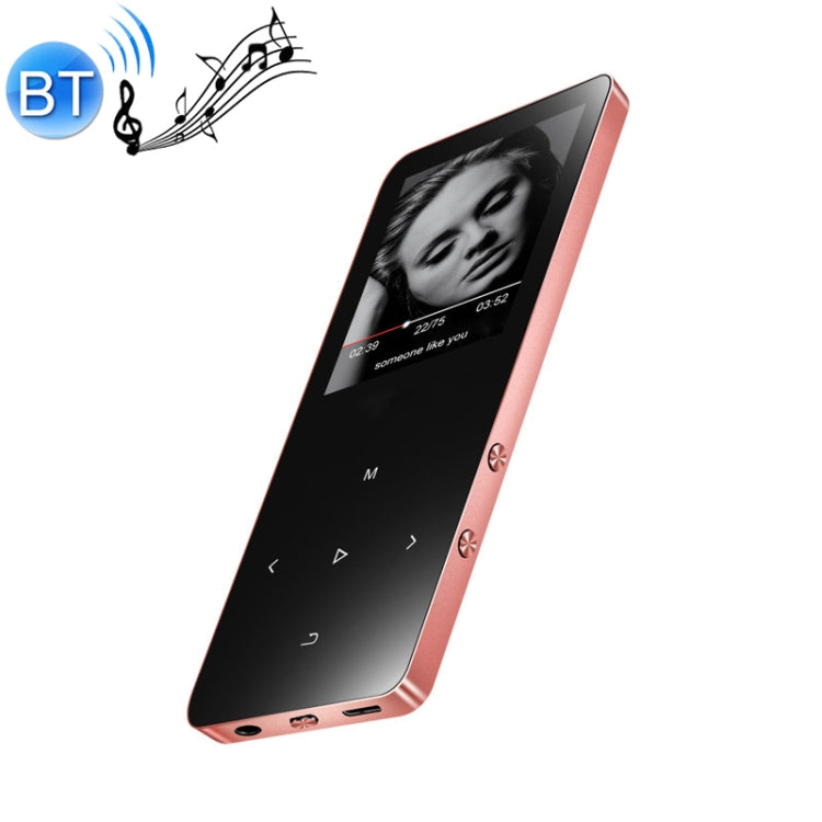 1.8 inch Touch Screen Metal Bluetooth MP3 MP4 Hifi Sound Music Player, Black, Rose Gold