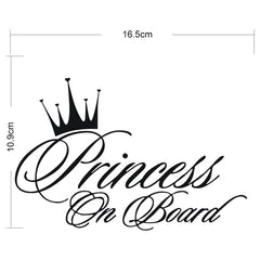 Princess Baby Pattern Car Decal Reflective Laser Vinyl Car Sticker, Size: 16.5x10.9cm, Gold, Silver, Laser, Black