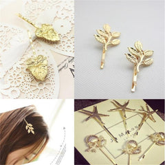 2 PCS Best Gift for Women Hair Clip Bright Hairpin Simple Hair Styling Accessories