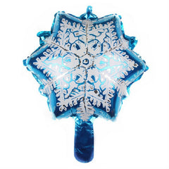 5 PCS Snowflake Shaped Holiday Decoration Aluminum Film Balloon, 32×36cm Mini Snowflake, 29×40cm Mini Snowflake, 45×45cm Snowflake, 50×58cm Snowflake, 73×73cm Large Snowflake