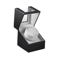 Leather Single Watch Box Electric Motor Watch Shaker Automatic Watch Shaker ，US Plug, Single, Black Leather, Single, Brown Leather