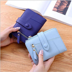 Women Two-folding Wallet Multi-function Clutch Bag Small Wallet, Two-folding Black, Two-folding Sky Blue, Two-folding Green, Two-folding Dark Blue