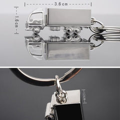 2 PCS Creative Keychain Metal Solid Van Gift Pendant, Van  Shape