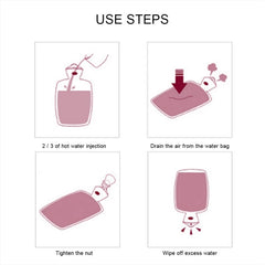 Hot Water Bottle Solid Color Knitting Cover (Without Hot Water Bottle) Water-filled Hot Water Soft Knitting Bottle Velvet Bag