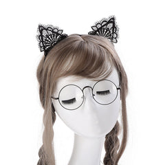 Women Lace Lovely Cat Ear Hairband Head Chain