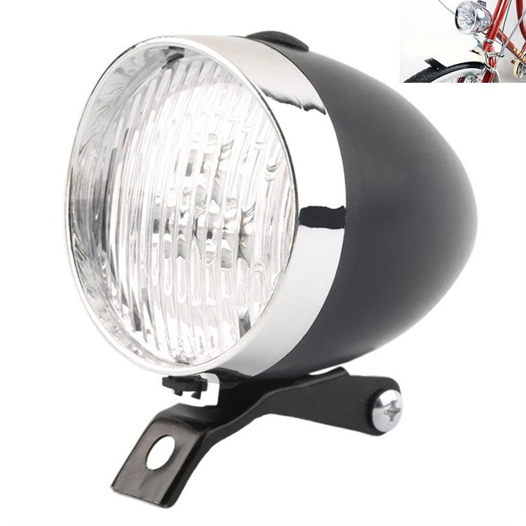3 LED Retro Bicycle Headlight Night Riding Safety Warning Light