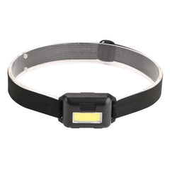 2 PCS Mini COB LED Headlamp Adjustable Camping Torch Lamp Light with 3 Modes, Black, Blue, Red, White