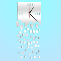 Mirror Clock Personality Wall Clock Three-dimensional Wall Decoration Mosaic Wall Clock