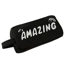 Large Black Letter Creative Silicone Pen Box Pencilcase School Stationery Supplies