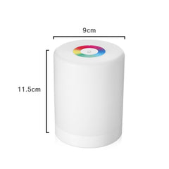 LED Touch Control Induction Dimmer Lamp Smart Dimmable RGB Color Change Rechargeable Bedside Night Light