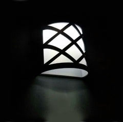 Solar Powered LED Wall Light Outdoor Waterproof Energy Saving Street Garden Lamp, White Light, Warm White