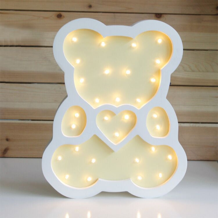 Bedside Wall LED Night Light Children Baby Kids Bedroom Home Decorative Lamp, Blue, Pink, Yellow