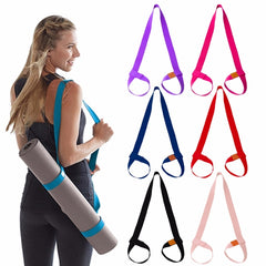 Cotton Rope Yoga Mat Strap Multifunctional Strapping Strap, Sky Blue, Navy, Dark Gray, Light Gray, Light Purple
