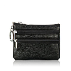 Genuine Leather Women Small Wallet Change Purses Zipper Card Holder Wallets