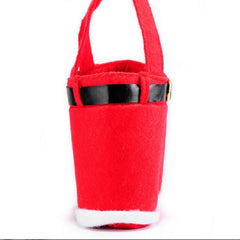 Santa Claus Suspenders Pants Candy Bottle Gift Bag Decoration, Santa Claus Bottle Bag