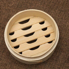Xiaolongbao Bamboo Steamer Household Steamed Dumpling Cage Drawer Multi Layer Deepened Bamboo Steaming Rack, 10cm Cover, 10cm Cage, 13cm Cover, 13cm Cage