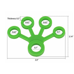 Finger Trainer Silicone Finger Tensioner Five Finger Tension Ring, 3 PCS Finger Trainer (Light Green (6.6LB)), 3 PCS Finger Trainer (Medium Green (8.8LB)), 3 PCS Finger Trainer (Dark Green (11LB))