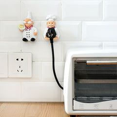 Cute Wall Self Adhesive Plug Resin Hook Kitchen Rack, Foot Drag, Hand Drag