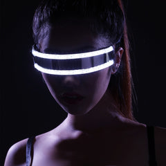 LED Glasses Luminous Party Classic Toys for Dance DJ Party Mask Costumes Props Gloves, White illuminating, Red glow, Blue glow, Green glow