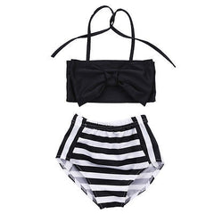 Cute Baby Girl Bikini Striped Triangle Bow Bathing Suit Proud Princess Beachwear, 70, 80, 110
