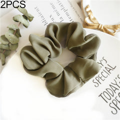 2 PCS Large Intestine Ring Hair Band Women Fabric Ponytail Seamless Stretch Hair Jewelry