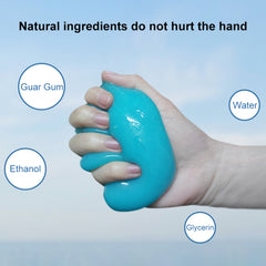 Car Clean Glue Gel Sticker, Sky Blue, Transparent