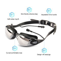 YJ003 Electroplating HD Anti-fog Swimming Glasses Waterproof Diving Equipment for Man and Women, YJ003 (Black), YJ003 (Gray), YJ003 (Red), YJ003 (Blue), YJ003 (Purple)