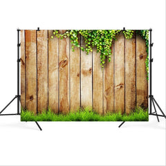 2.1m x 1.5m Flower Vine Vintage Wooden Board for Children Photographing Photography Background Cloth, Flower Vine