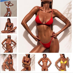 Padded Push Up Ladies Beach Wear Printed Bandage Bikini Set, S, M