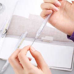 3 PCS Activity Pencil Frosted Transparent Hexagon Pen Student Pencil, 0.5mm 2B