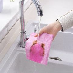 10 PCS Coconut Shell Rags Household Lint-free Thickening Water-absorbent Non-stick Oil Dishwashing Cleaning Cloth, 30x25cm, 30x30cm