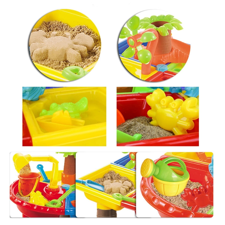 Outdoor Sandy Beach Table Toys Set for Kids, Beach Table(Tree and Round Table), Beach Table(Dolphin and Round Table), Beach Table(Tree and Square Table), Beach Table(Dolphin and Square Table)
