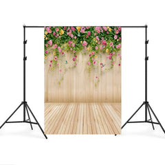 1.5m x 2.1m Simulation Wood Plank Flower Wall Photo Props Photography Background Cloth