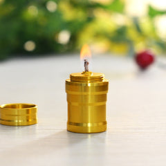 Portable Mini Metal Alcohol Lamp Bottle for Outdoor Camping and Laboratories